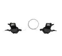 Coppia di leve per bici da corsa per manubri tripli piatti P2R Push-Pull Shimano Nero