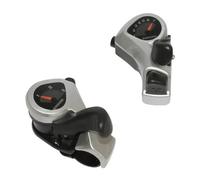 Coppia di leve per bicicletta con collare in resina con quadranti e pulsante P2R 7 V Noir