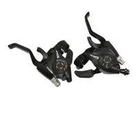 Coppia di leve per bicicletta in alluminio compatibili shimano P2R V-Brake Nero