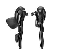 Leva-manopola strada microshift 9v. doppia in alluminio nero (coppia) compatibil