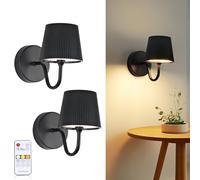 Coppia di luci da parete LED ricaricabili LuminexDesigns, telecomando 2.4G e touch, staccabili magneticamente, batteria 5200mAh