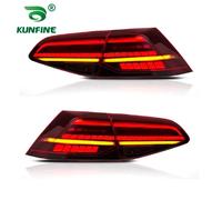 Coppia di luci posteriori per auto per Volkswagen VW Golf 7 mk7 Golf 7.5 mk7.5 2013 2014 - 2020 LED Freno Acqua che scorre Sfarfallio Red Clear 2PCs