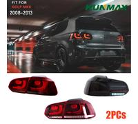 Coppia di luci posteriori per auto per VW golf6 mk6 R20 2008-2013 Acqua che scorre Sfarfallio Indicatore di direzione Fanale posteriore golf 6 Type A Smoker