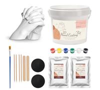 Coppia di mani in gesso 3D - Set di impronte a mano in gesso - per partner e coppie, regali per donne e uomini, per San Valentino, anniversario di matrimonio, gesso personalizzato per annaffiare