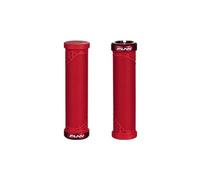 FUNN Hilt JR Impugnature per Manubrio Mountain Bike con Morsetto Singolo a Bloccaggio, Impugnature Bloccanti per Manubrio da Bicicletta con Diametro Interno di 19 mm, Impugnature Brevi (Rosso)
