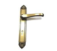 Forme Maniglia per porte interne Fiorella con placca – coppia distanza 70 mm fumè bronzata