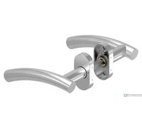 Coppia di maniglie per porte in acciaio inox, incl. perno maniglia da 8 mm, V2A