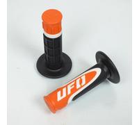 Coppia di manopole arancioni e nere UFO AXIOM per moto da cross enduro