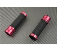 Coppia di Manopole Des e Sin in Alluminio / Gomma Rosa 22 / 24 mm Universale