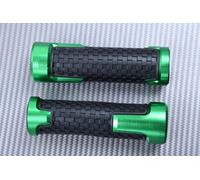 Coppia di Manopole Des e Sin in Alluminio / Gomma Verde 22 / 24 mm Universale