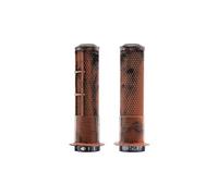 Coppia di manopole dmr deathgrip2 flange lock on da 135 mm colore marrone marmorizzato