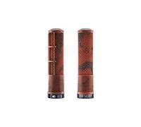 Coppia di manopole dmr deathgrip2 flangeless lock on da 135 mm colore marrone marmorizzato