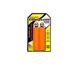 Coppia di manopole esi extra chunky 34mm in silicone arancione