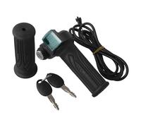 Coppia di manopole per acceleratore elettrico con display a LED, compatibile con bici elettriche o scooter da 24 V, 36 V, 48 V, 60 V, manici ergonomici in gomma antiscivolo e alluminio