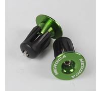 Coppia di manopole per manubrio e manubrio in lega di alluminio per manubrio da 22 mm e 24 mm di diametro, adatte per vari tipi di biciclette (verde)