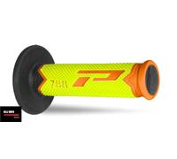 COPPIA DI MANOPOLE PROGRIP 788-281 TRE DENSITA' MOTO CROSS ENDURO 22/25mm ARANCI