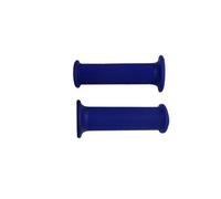 Coppia Di Manopole Racing Accossato Blu Non Forata Gr001b-nf