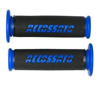 Coppia di Manopole Racing In Gomma Termoplastica Con Scritta Accossato Colorata Blu Compatibile con OHVALE GP-00 dal 2020 al 2024 (CC 110)