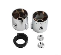 Coppia di manopole termostatiche cromate per miscelatore doccia, in plastica ABS, ricambio per rubinetto da bagno, valvola dell'acqua calda e fredda, con scanalature a 24 denti