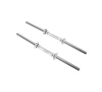 Coppia di manubri filettati cromati, 2,5 cm, regolabili, per pesi standard con diametro di 2,5 cm, per allenamenti in palestra, esercizi, sollevamento pesi, venduti in coppia