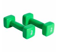 Coppia di manubri Pure2Improve neoprene 2x 2Kg Verde TU