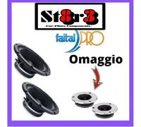 Coppia di midwoofer faital 6fe200 260w 4 ohm da 16 cm 6,5"+ coppia di tw in omag