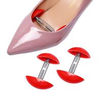 Coppia di mini estensori di larghezza delle barelle di scarpe regolabili (rosso)