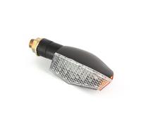 Coppia di mini indicatori di direzione LED Curvi + LED Laterale - nero