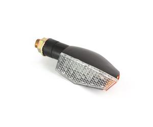 Coppia di mini indicatori di direzione LED Curvi + LED Laterale - nero