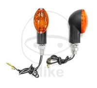 Coppia di mini indicatori JMP CATEYE nero corto E-mark 12V 21W Attacco M10
