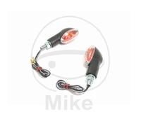 Coppia di mini indicatori JMP CATEYE nero corto vetro trasparente E-mark 12V 21W