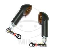 Coppia di mini indicatori JMP CATEYE nero lungo E-mark 12V 21W Attacco M10