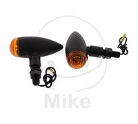 Coppia di mini indicatori JMP OUTLAW 2 nero E-mark 12V 21W Attacco M10