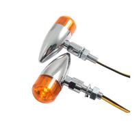 Coppia di mini indicatori JMP OUTLAW cromo segno di prova 12V 6W Collegamento M8