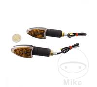 Coppia di mini indicatori JMP TRIUMPH 2 carbonio lungo fumo vetro E-mark 12V 21W