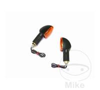 Coppia di mini indicatori JMP TRIUMPH 2 neri lunghi E-mark 12V 21W