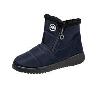 Coppia di Moda Uomo Donna Inverno Cerniera Piatta Resistente all'Acqua Mantieni Caldi Stivali da Neve Stivali Comodi Scarpe Stivali Gomma Neve