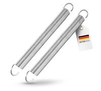 Coppia di molle per porta del garage (2 pezzi) di molle di trazione universali, disponibili in 9 diverse misure, zincate per porta del garage, molle in acciaio al manganese (535 x 50 x 6,3 mm/forza di