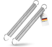 Coppia di molle per porta di garage (2 pezzi) Universale Molla di trazione - disponibile in 9 diverse dimensioni - Molle per porta di garage zincate in lega di manganese (500x45x5mm / Forza di