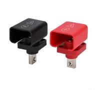 Coppia di morsettiere in rame placcato argento per carrelli elevatori elettrici e ferrovie con grado di impermeabilità IP67 e nucleo ad alta conducibilità colore rosso nero (250A)