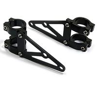 Coppia di Nero 33mm Diametro Lavorate Al CNC Supporti Faro/Forcella Morsetti Per Motocicletta
