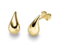 Coppia Di Orecchini A Bottone A Goccia 13x6,7mm In Oro Giallo 585 Lucido