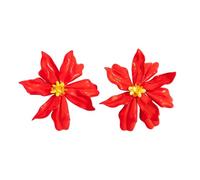 Coppia di orecchini a pera in resina a forma di fiore esagerato, con effetto rialzato, per un look da vacanza, idea regalo, One Size, come descritto, come descritto