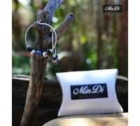 Coppia di orecchini, orecchini in argento sterling e con perline fiocco di ne...