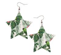 Coppia di orecchini pendenti da donna a forma di pappagallo, verde oliva, orecchini pendenti celesti, gioielli a forma di stella per un versatile, One Size, Pelle