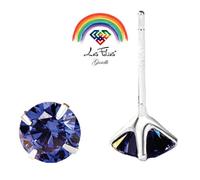 Coppia di Orecchini Punti Luce Blu in argento 925 - Rainbow Collection
