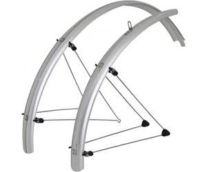 Coppia di pali parafango per mountain bike con pali classici in acciaio inox Stronglight Country Argenté