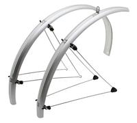 Coppia di parafanghi city-vtc con montaggio classico in acciaio inox Stronglight road 28'' Argento