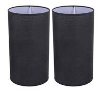 Coppia di Paralumi E27, 2 Pezzi, Nero, Stile Classico | Copertura Rimovibile, Pulizia Semplice, per Parete e Pavimento, Accessorio per Illuminazione Interna