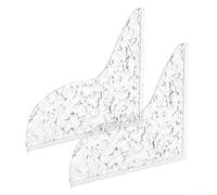 Coppia di paraspruzzi per doccia in acrilico, per angoli della vasca da bagno, 2 protezioni trasparenti impermeabili per evitare perdite d'acqua e schizzi sul pavimento